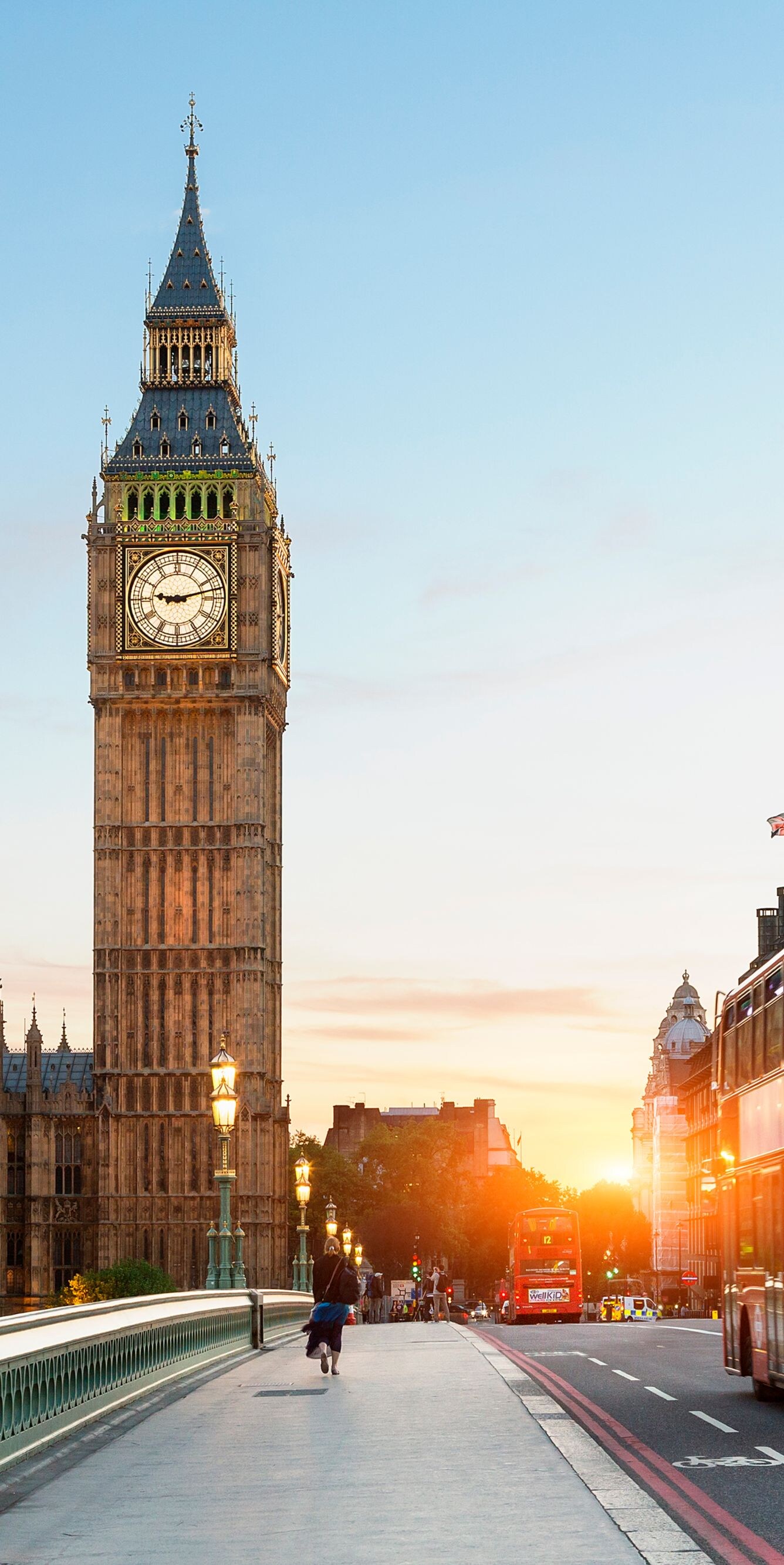 Big Ben and double-decker bus on London bridge