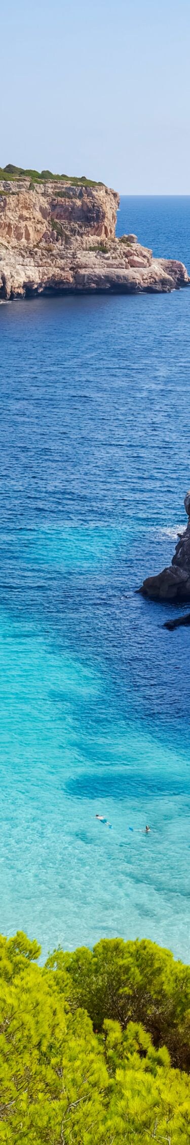 Luftaufnahme einer Bucht auf Mallorca