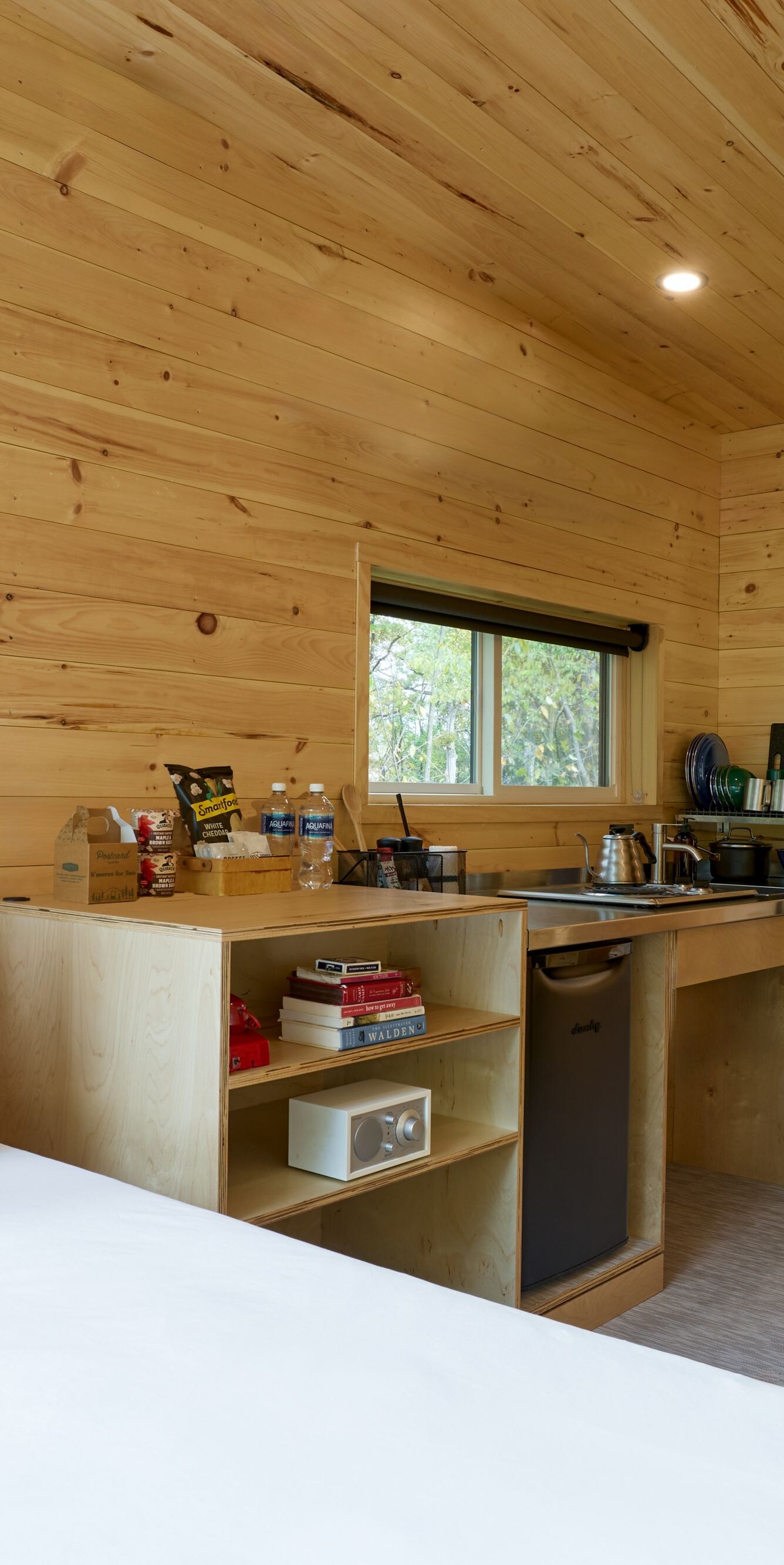 ADA cabin with king bed and kitchenette