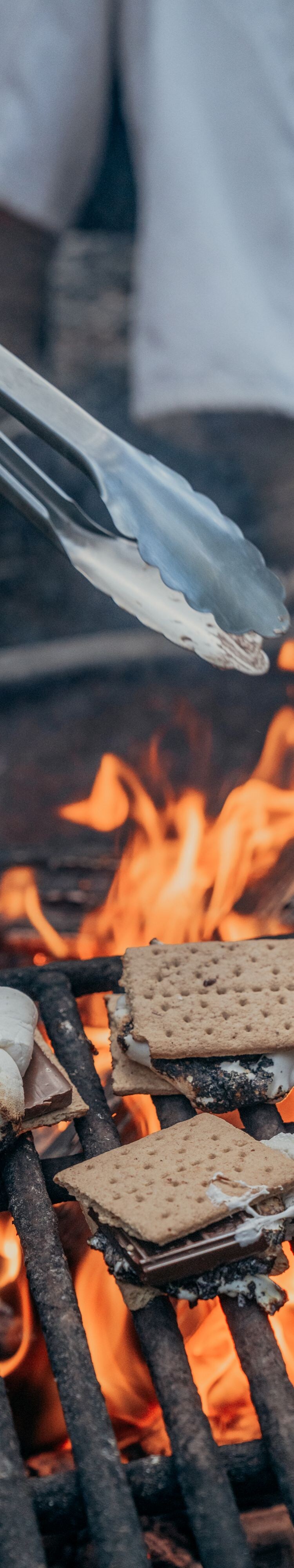 Cooking over fire pit