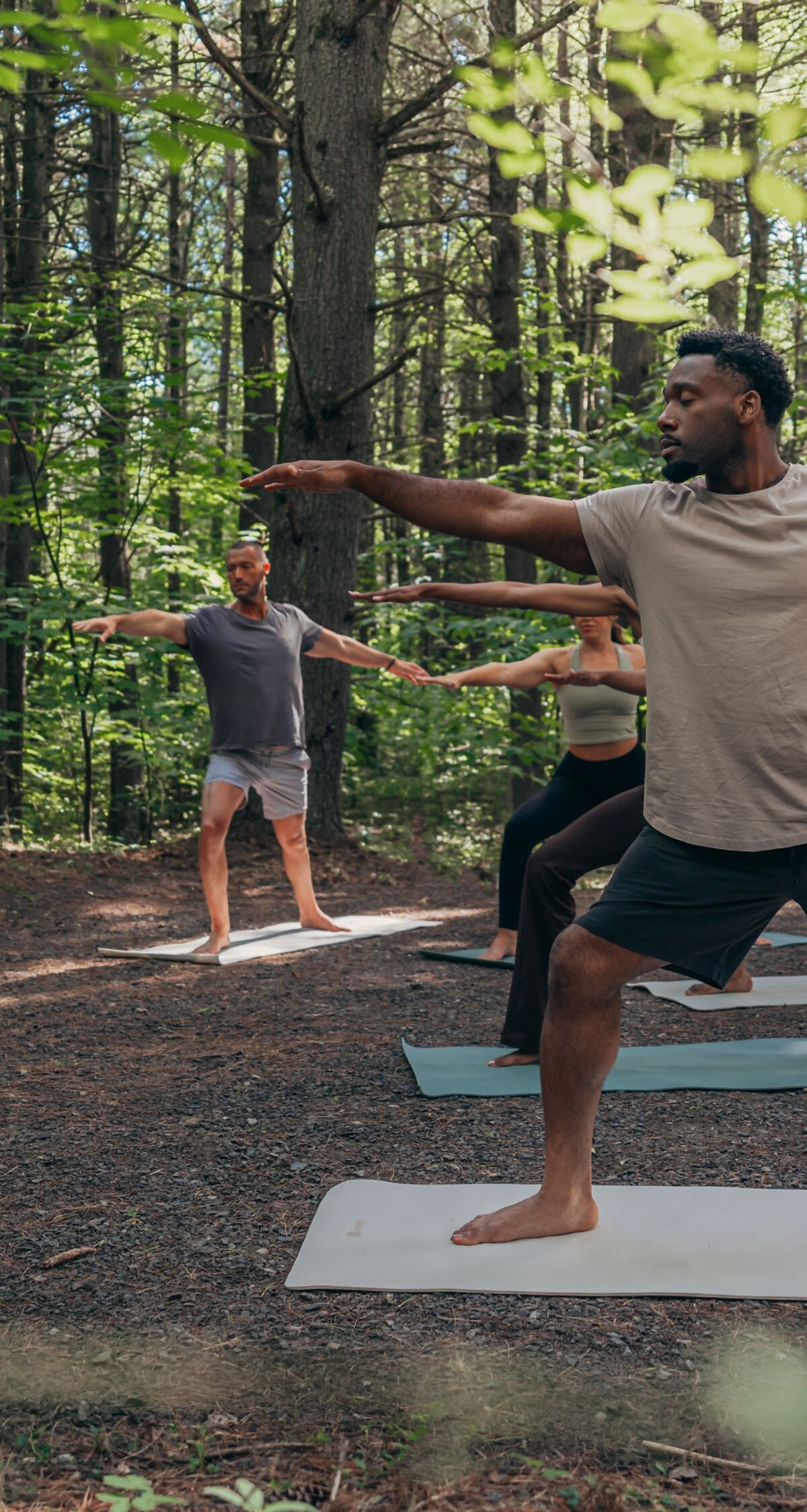Group Event Yoga Outside in Woods
