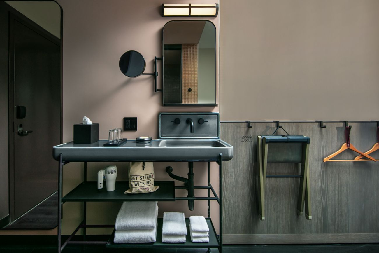 Bathroom image of the sink and mirror