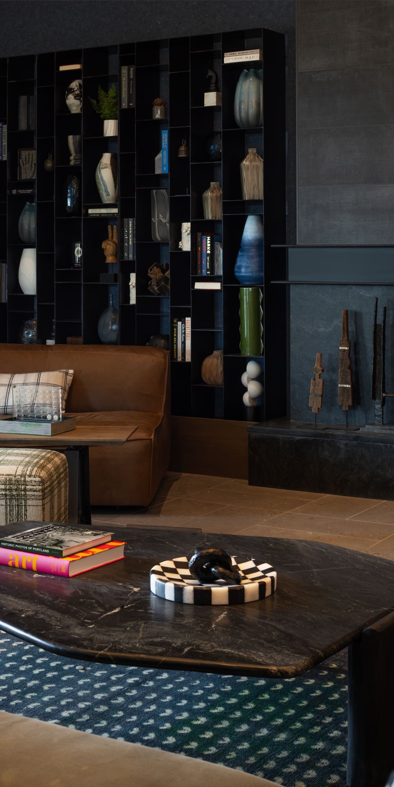 Lobby Seating and Fireplace