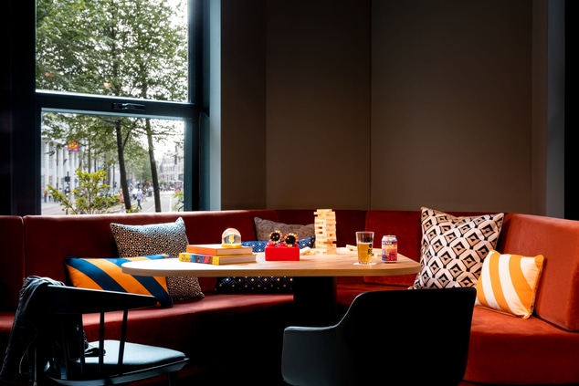 Our seating area is a playful space