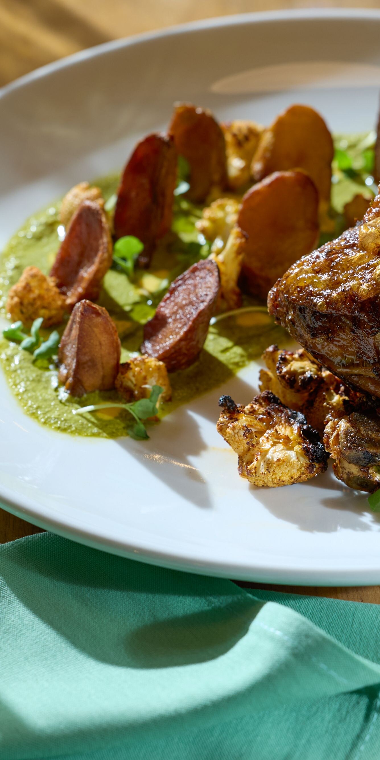 Roasted chicken dish at Rosa's