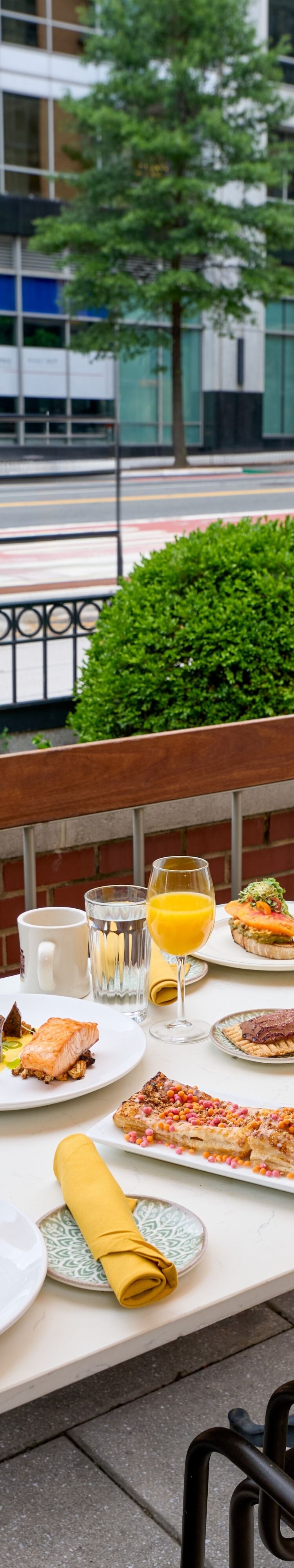 Outdoor patio seating at Rosa's