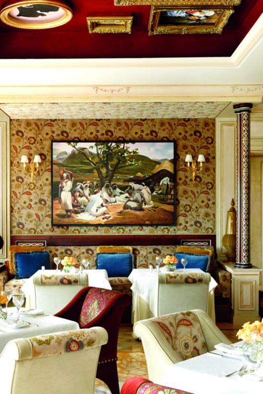 The Gourmet Lounge surroundings evoke the ambience of a Paris tea room