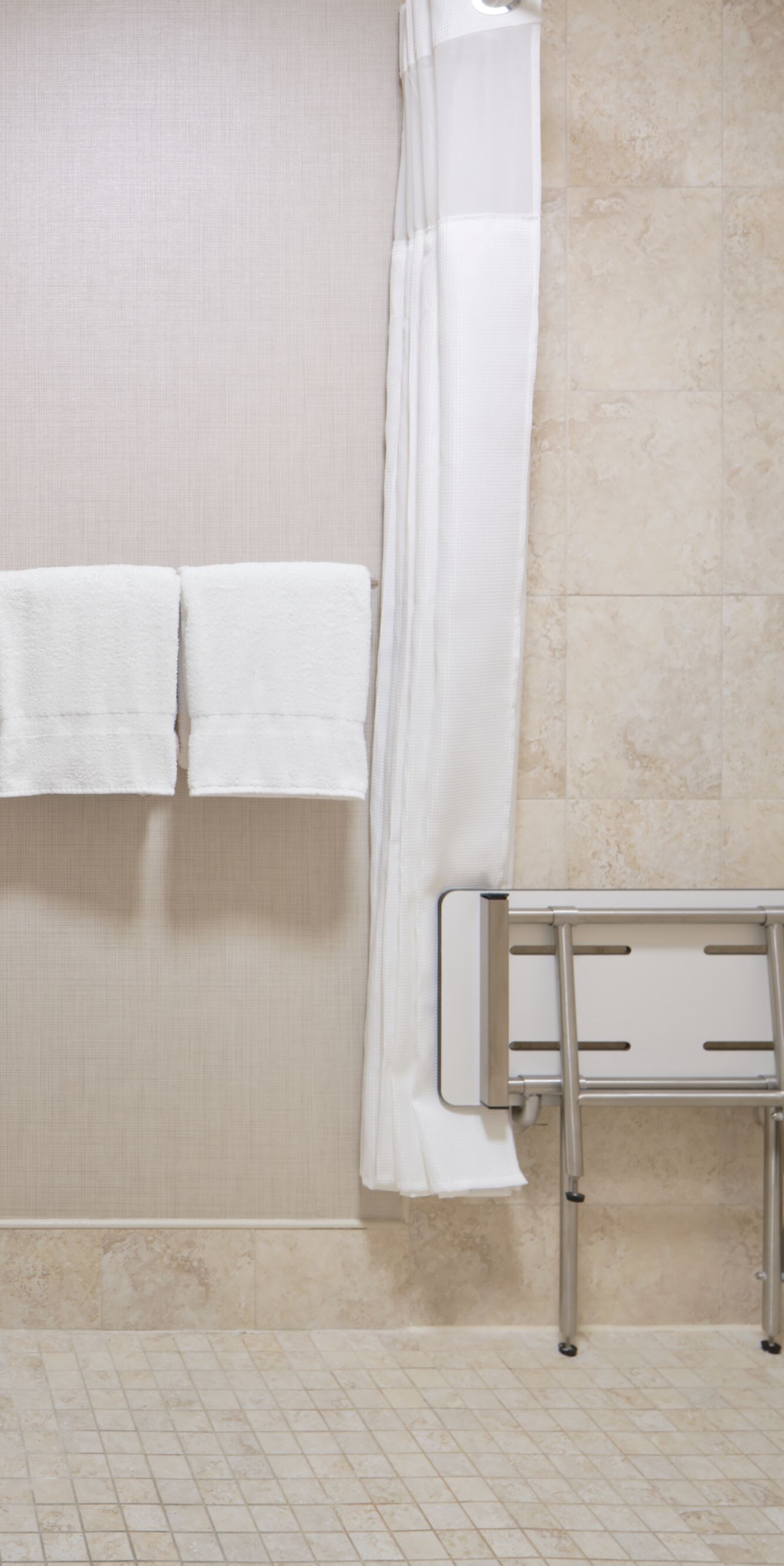 Accessible bathroom with walk in shower