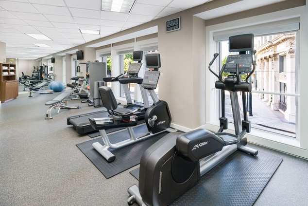 Fitness Center with Cardio and Weight Machines