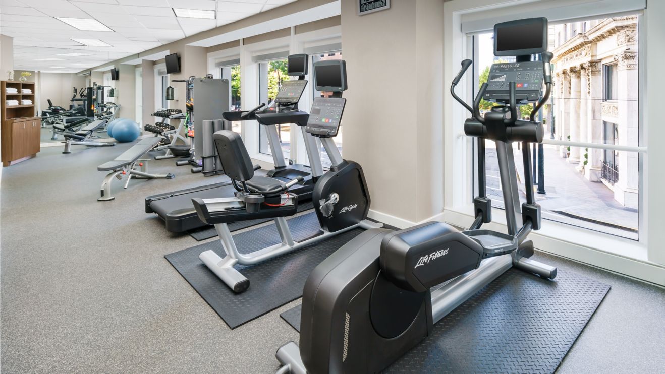 Fitness Center with Cardio and Weight Machines