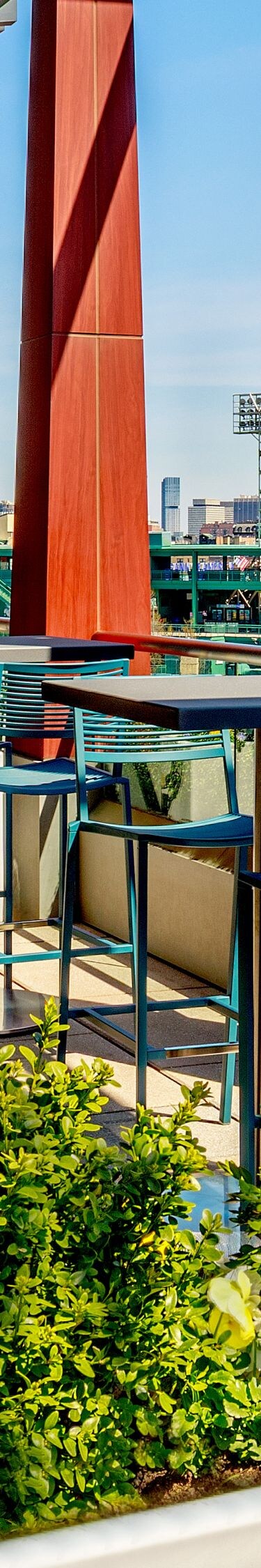 Terraza en la azotea con vistas a Fenway Park