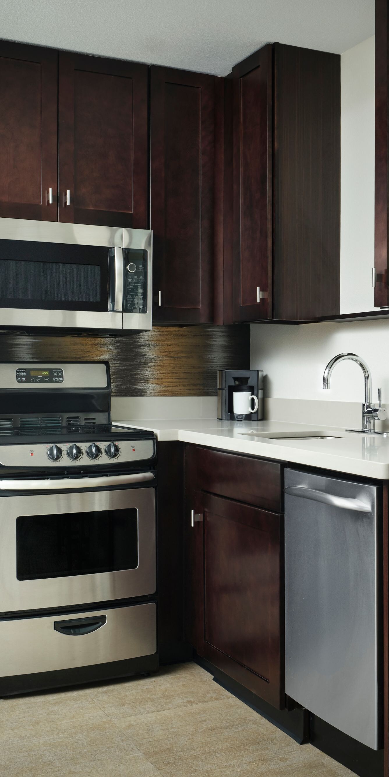 Full kitchen and dining table for two