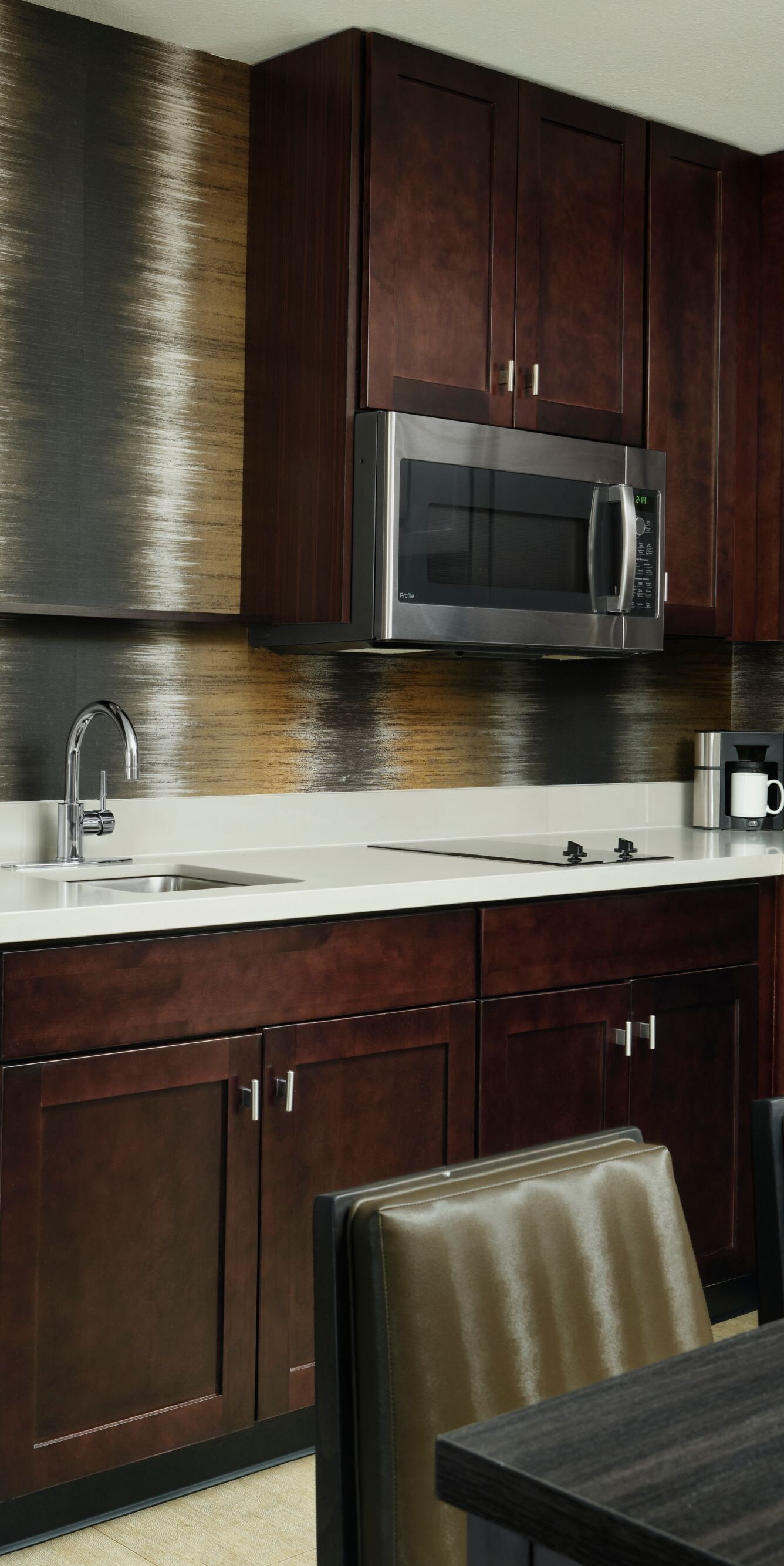 Suite kitchen with spacious counters