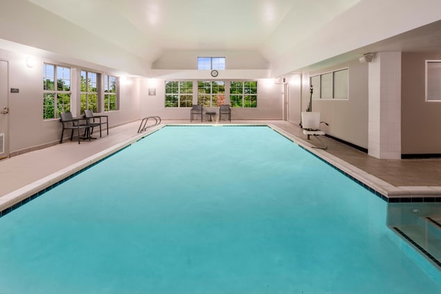 Indoor pool with accessible lift
