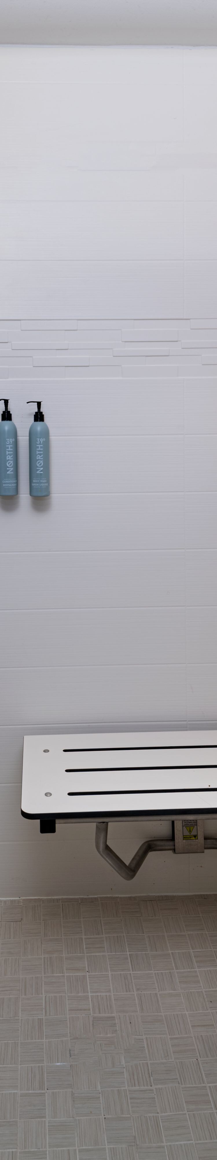 Accessible two-bedroom suite roll-in shower