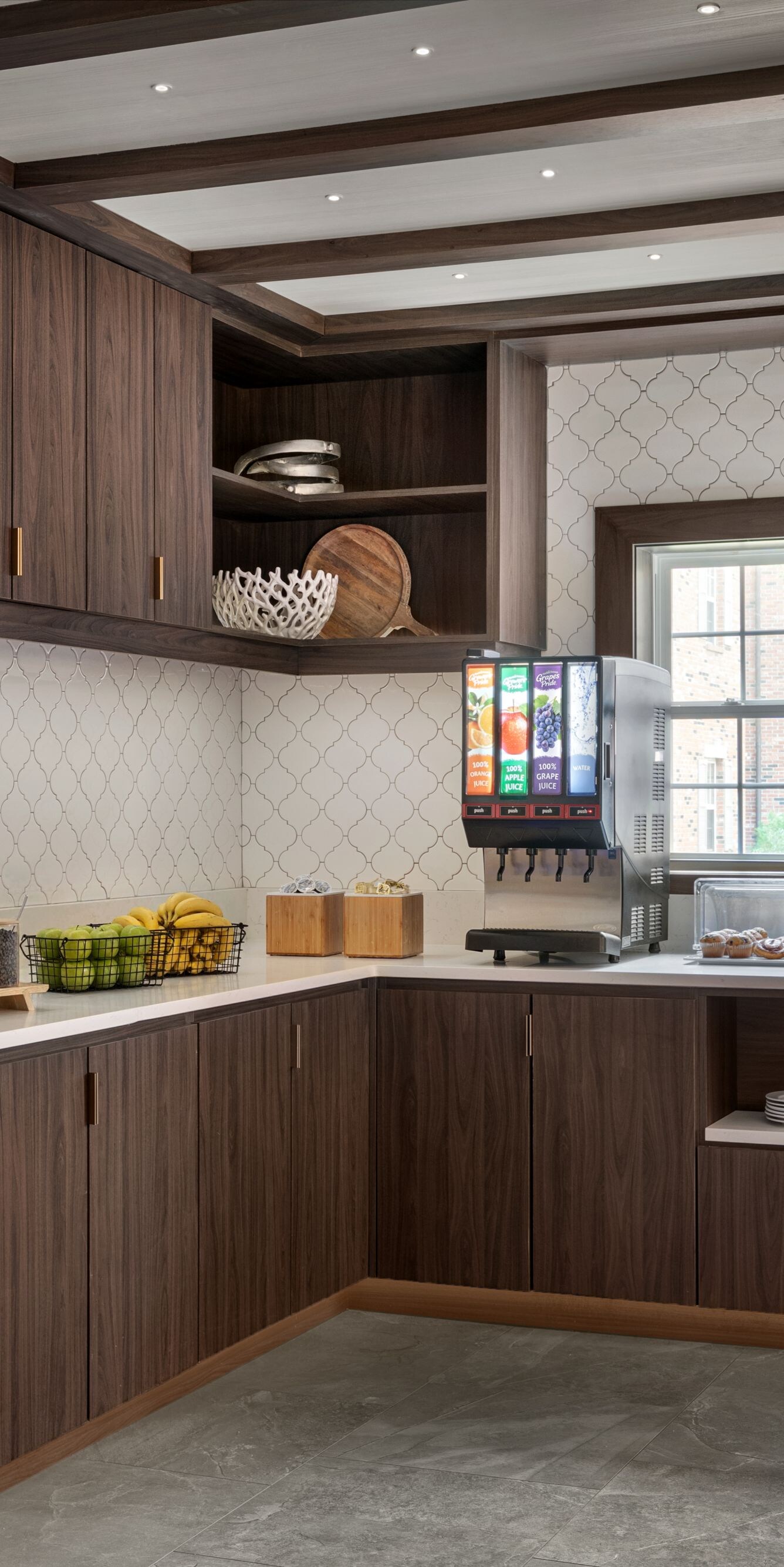 Breakfast buffet with beverage station & pastries