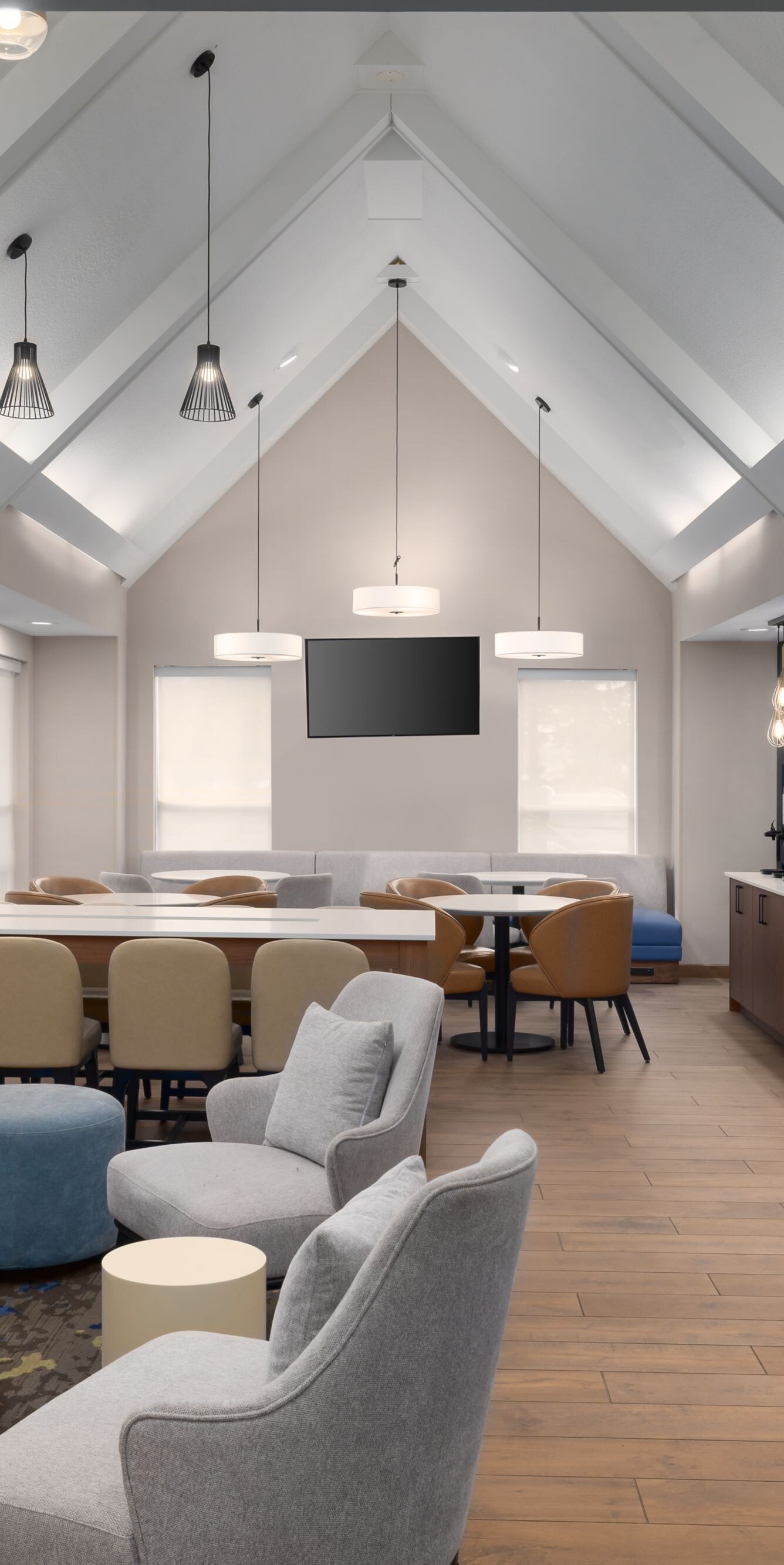 A variety of seating options in the lobby
