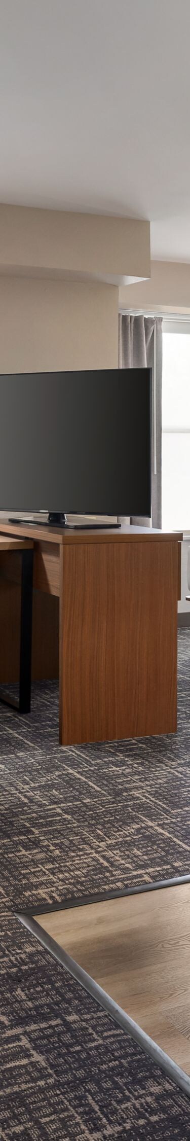 Suite living, dining and work areas