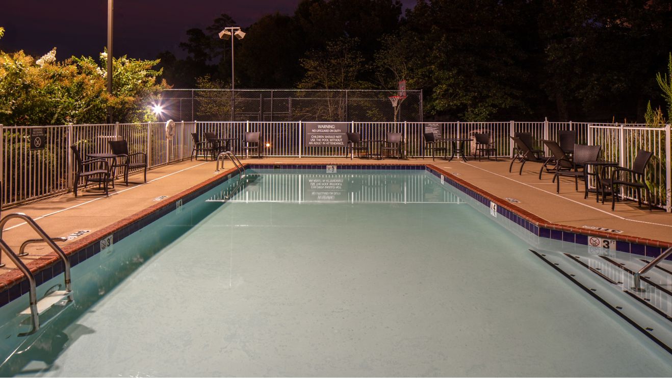 Outdoor Pool with seating