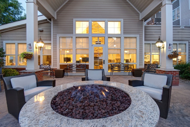 Photo of fire pit and seating