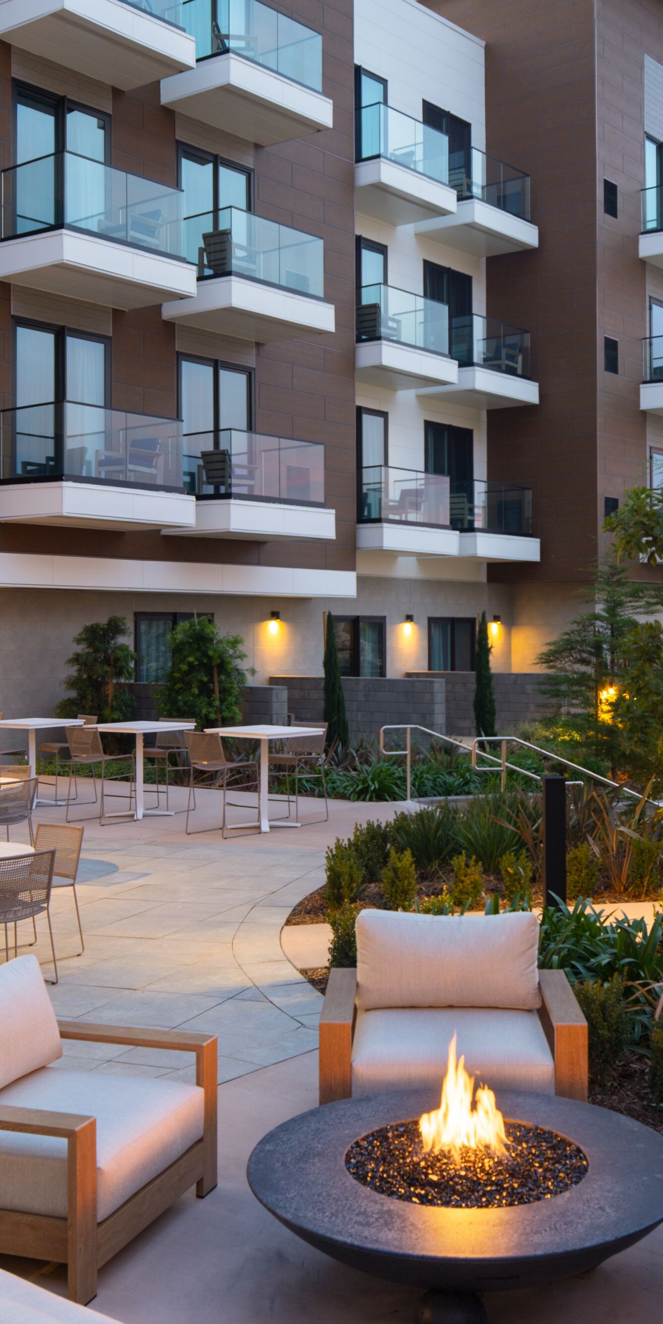 Fire pit lounge seating