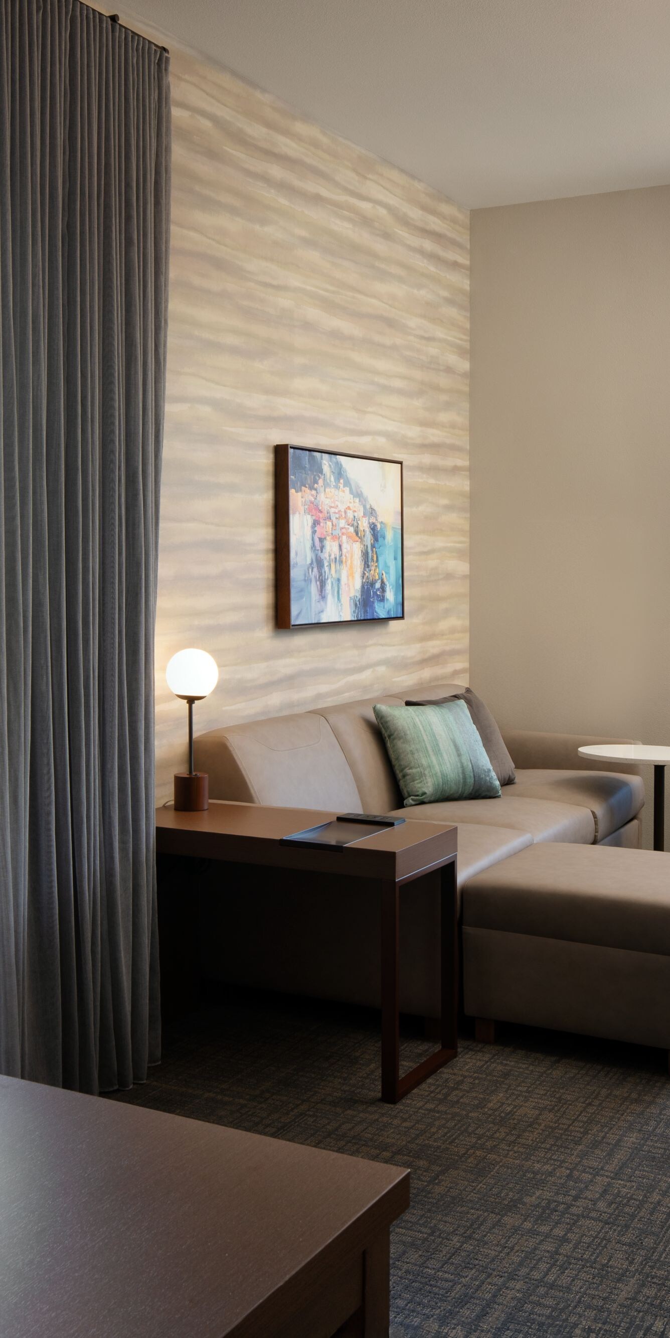 One bedroom suite living room and balcony