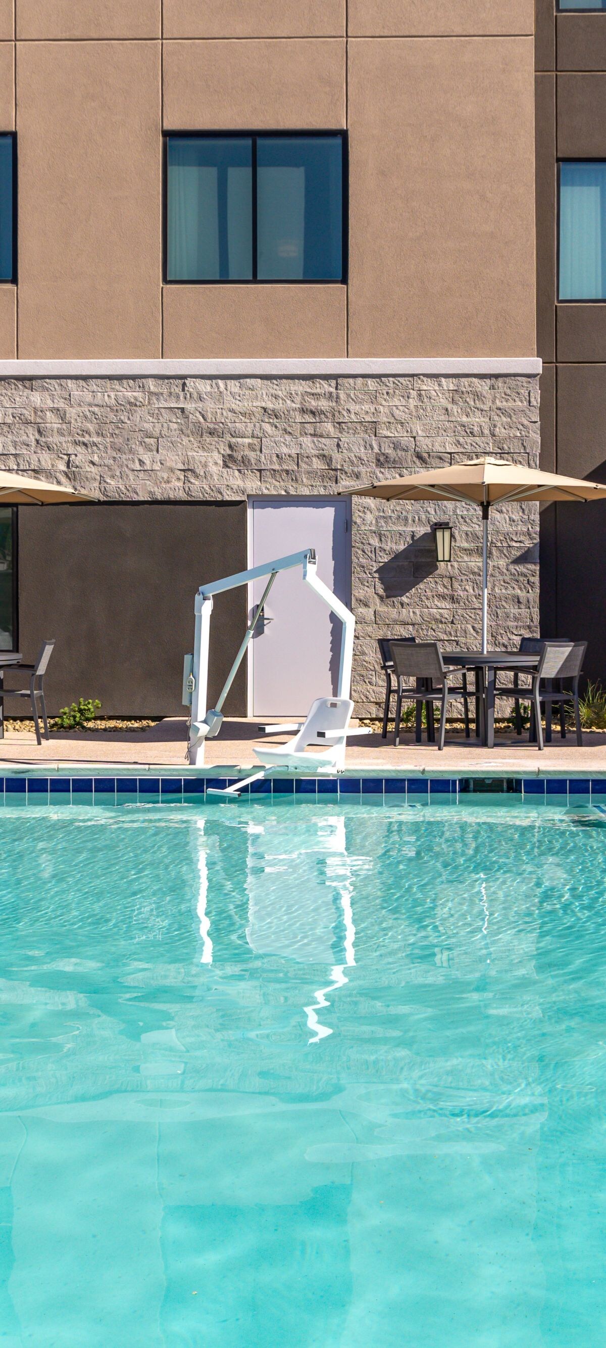 outdoor heated swimming pool, a tranquil oasis