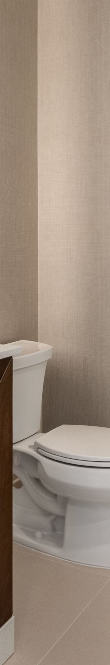 Vanity in bathroom