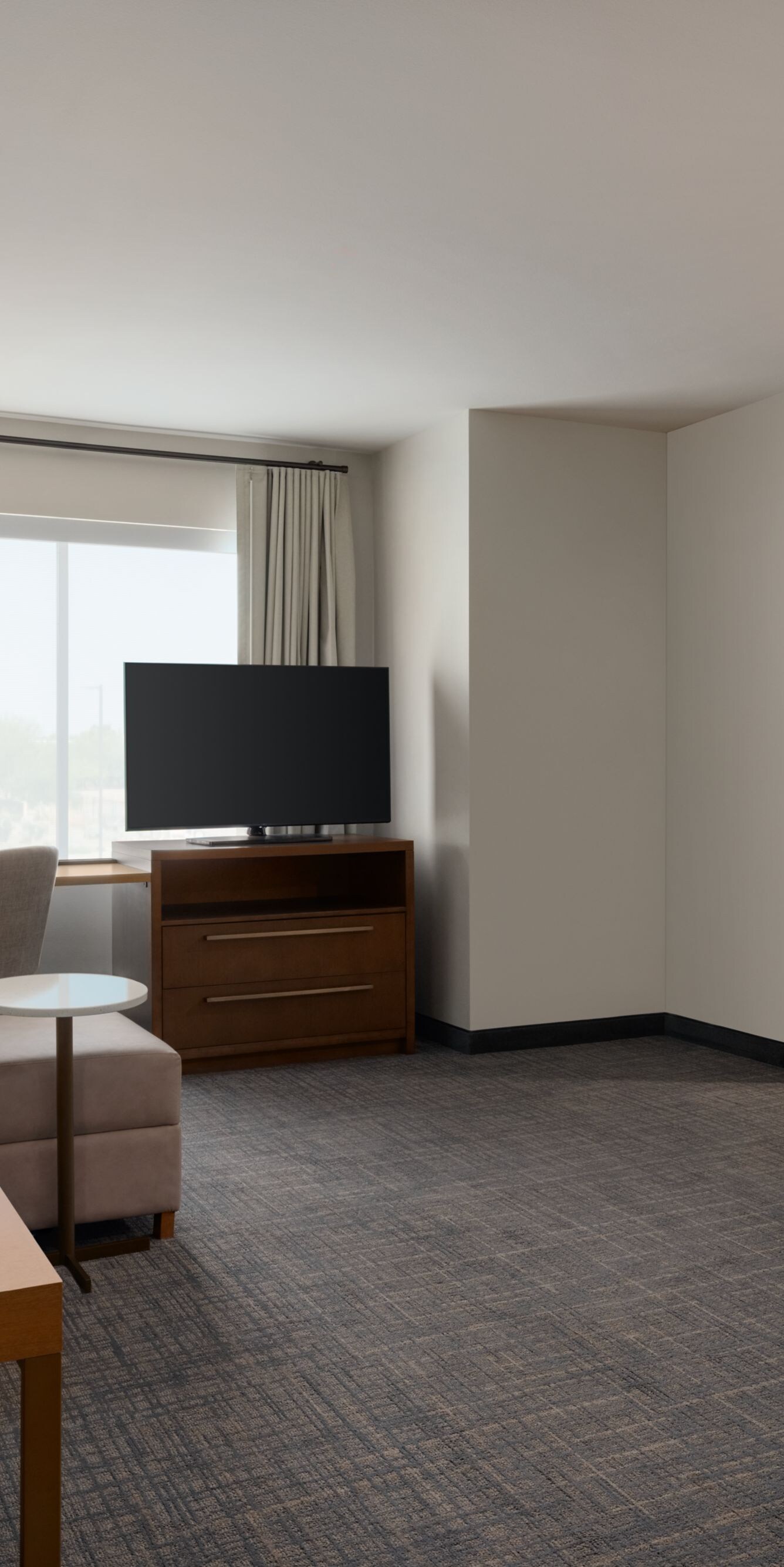 Living room of suite and dining table