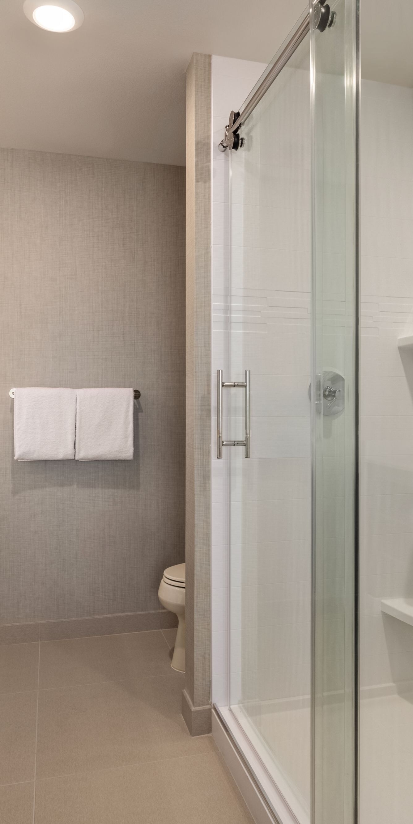Glass-enclosed Walk-In Shower