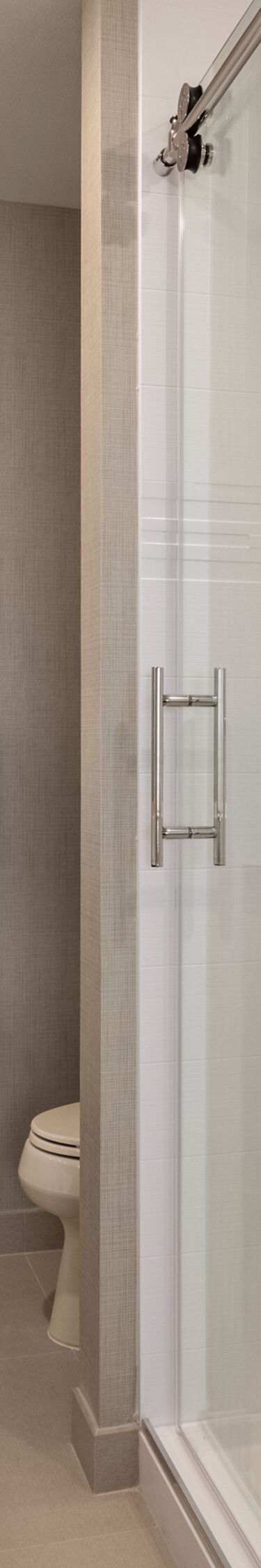 Glass-enclosed Walk-In Shower
