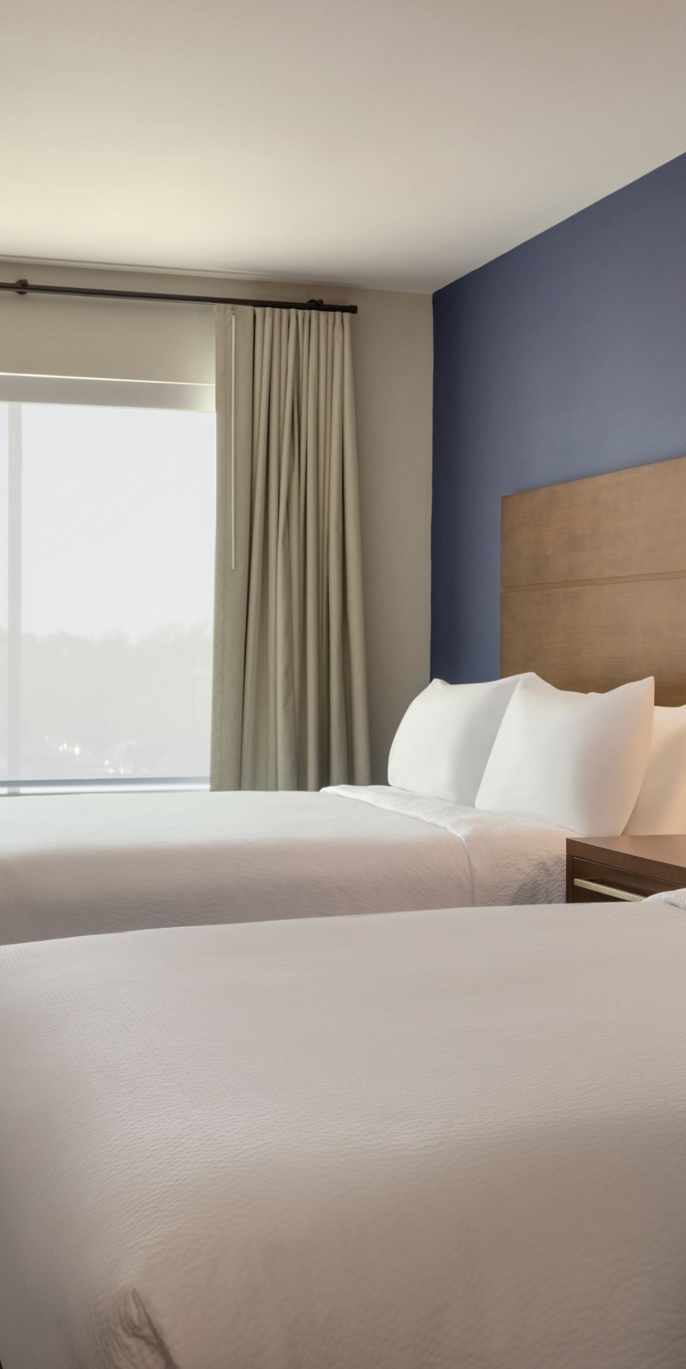 bedroom with two queen beds