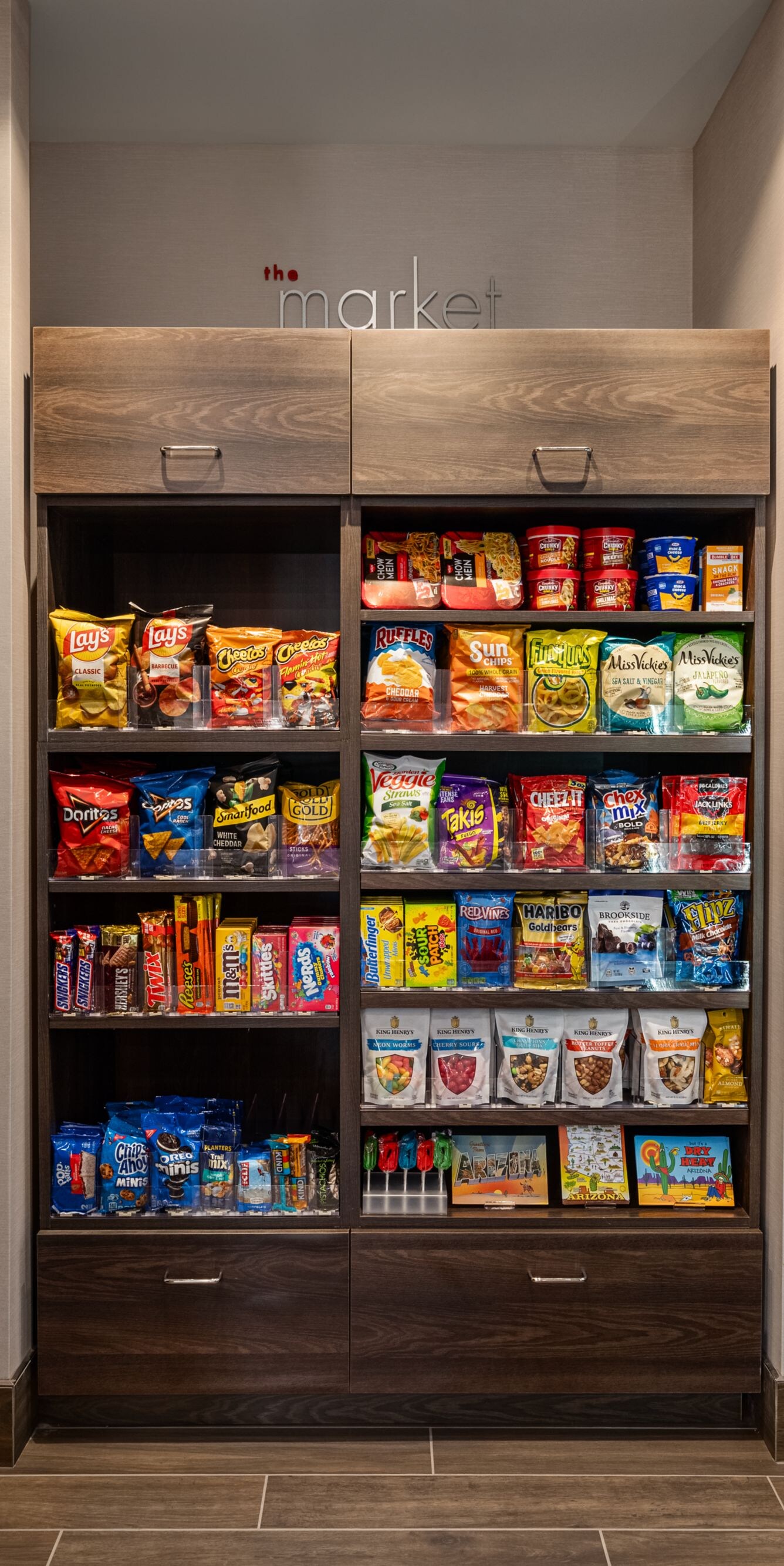 grab-and-go market with snacks and sundries