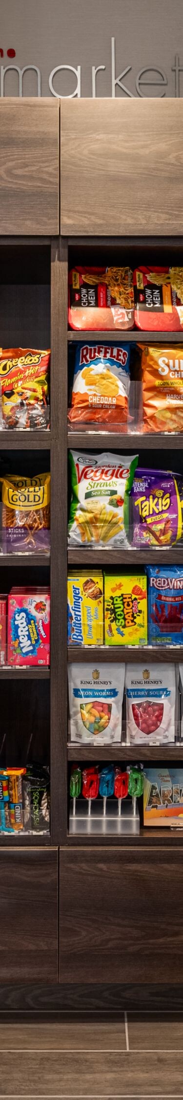 grab-and-go market with snacks and sundries