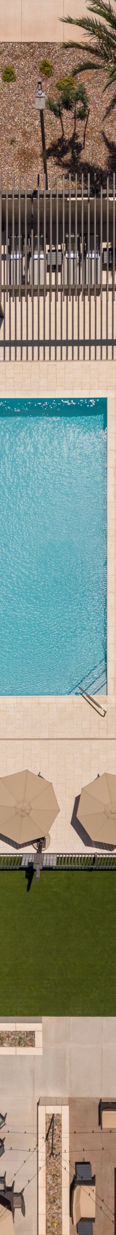 Drone shot of pool deck