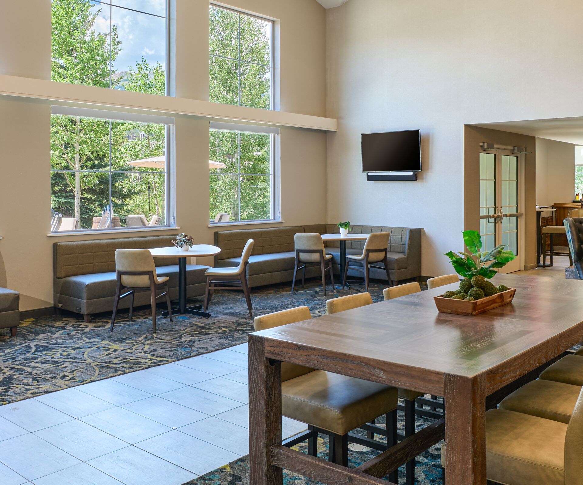 Lobby seating areas