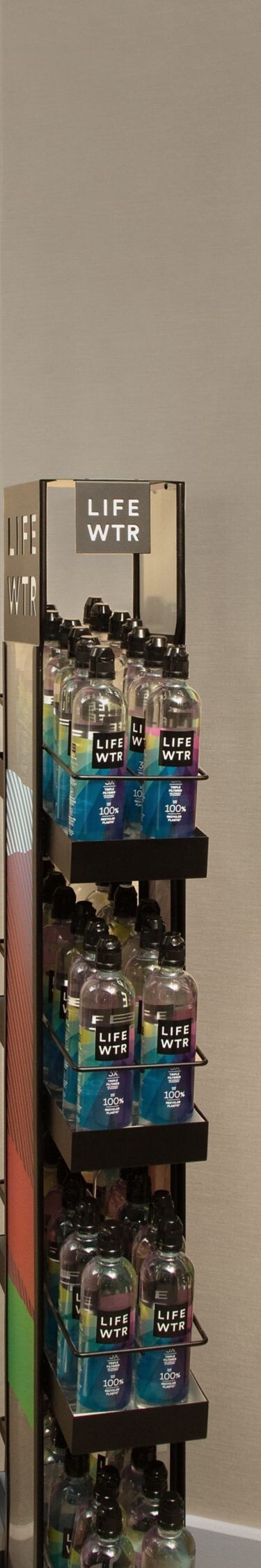 Hotel market with snacks, drinks, and cooler