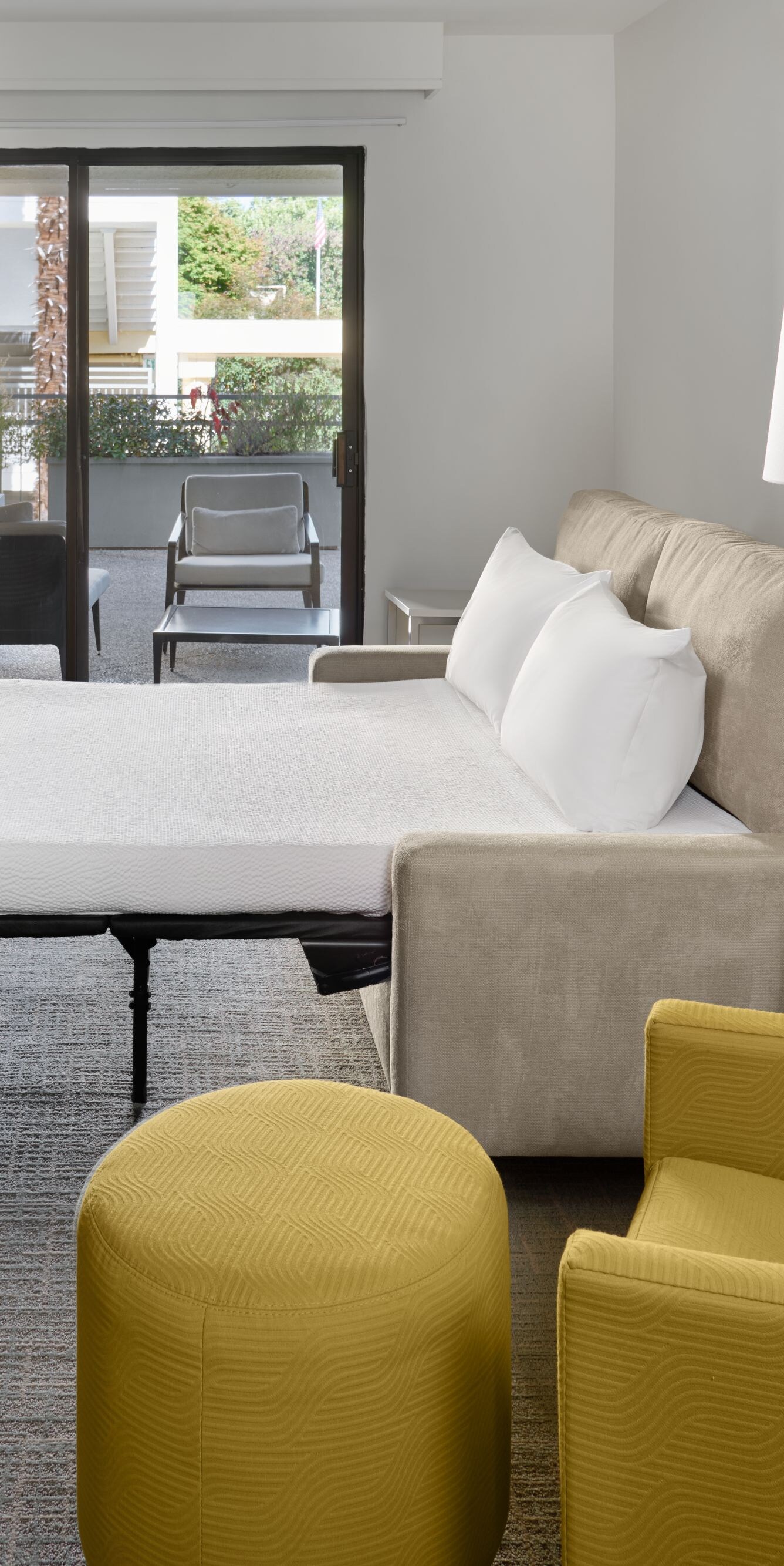 Suite living room with pull-out sofa