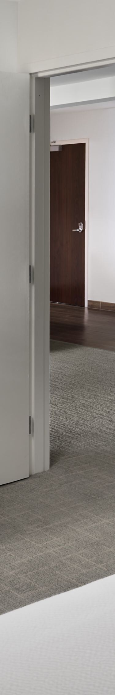 Bedroom door open to living room