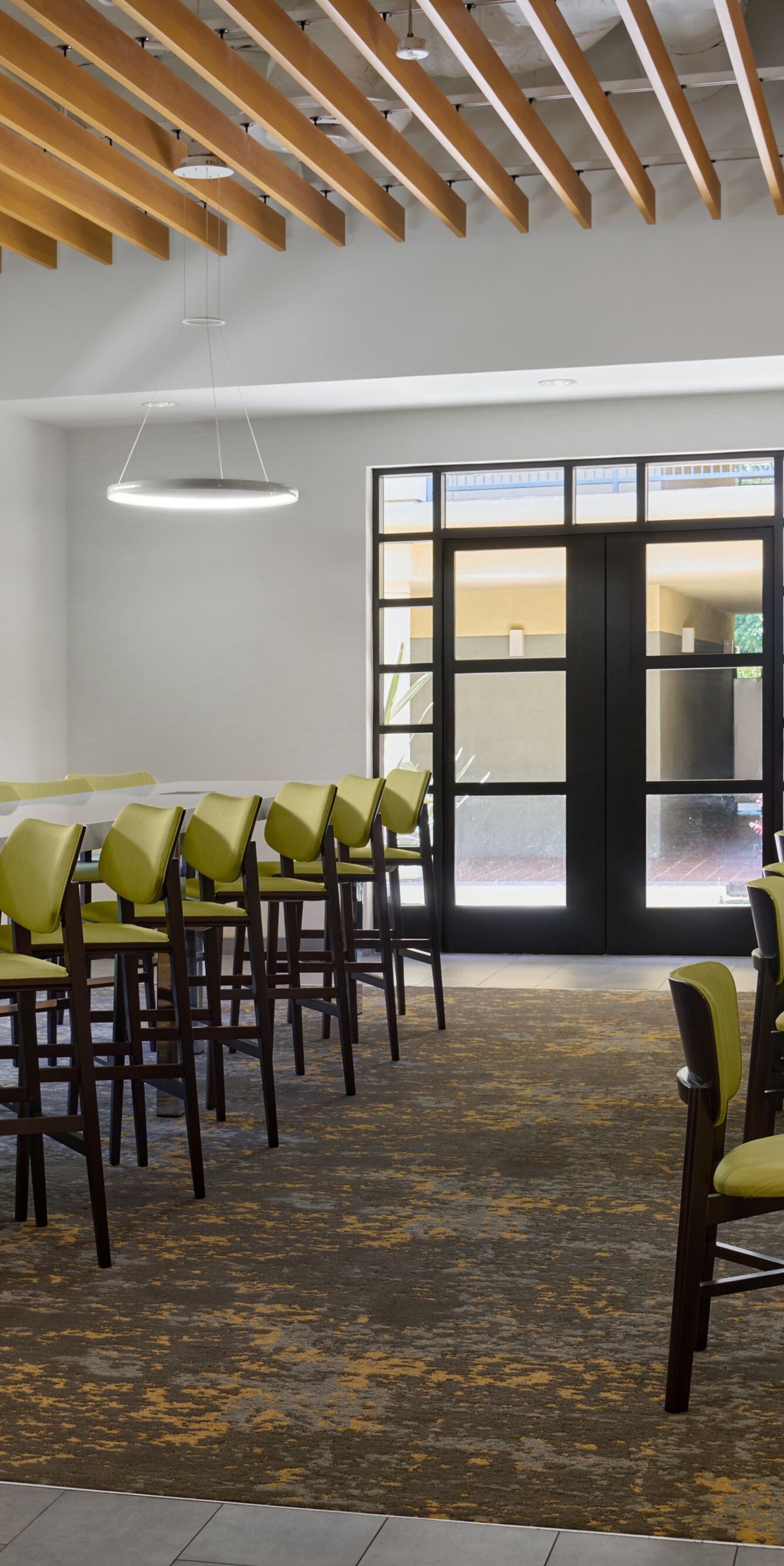 Modern dining area for breakfast