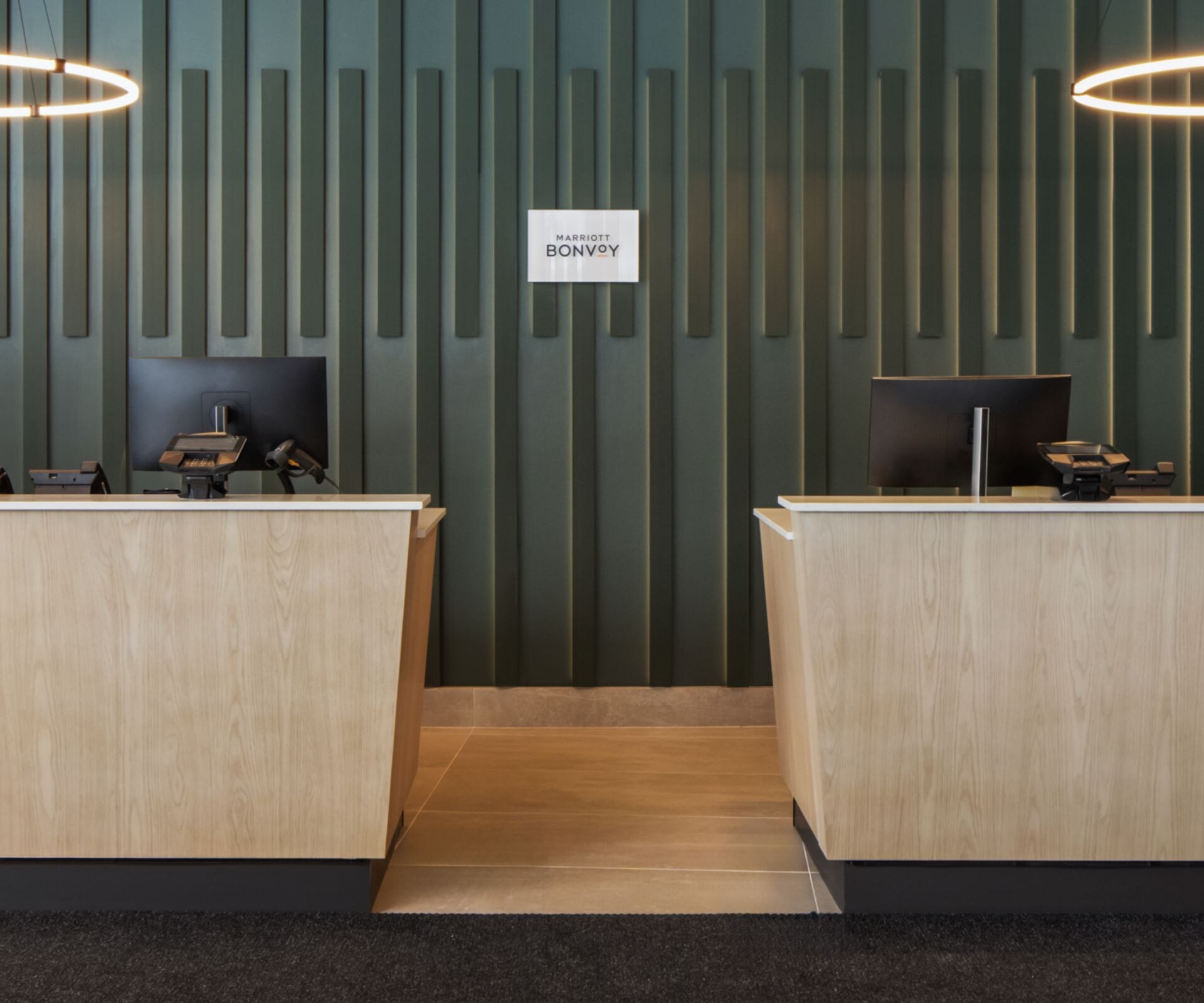 Hotel reception with modern design