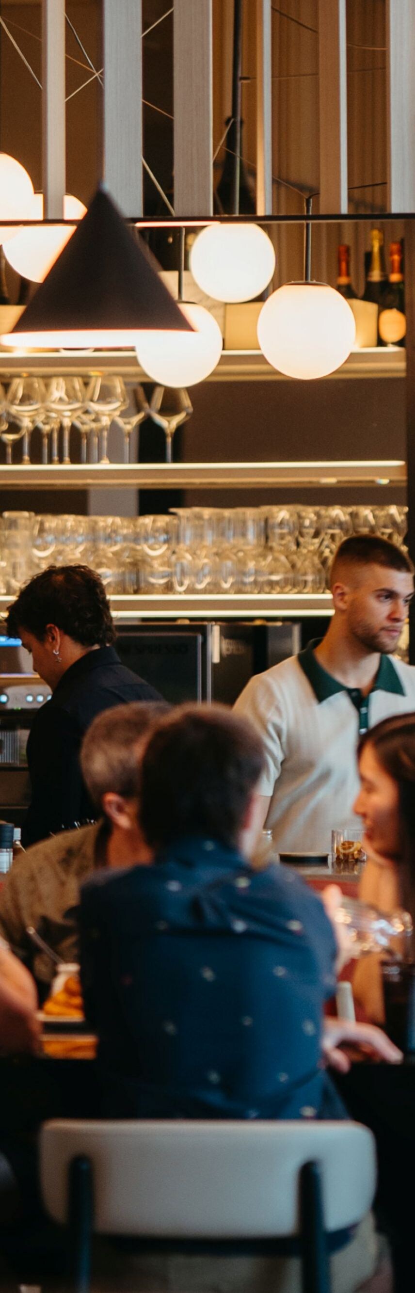 Guests dining inside restaurant