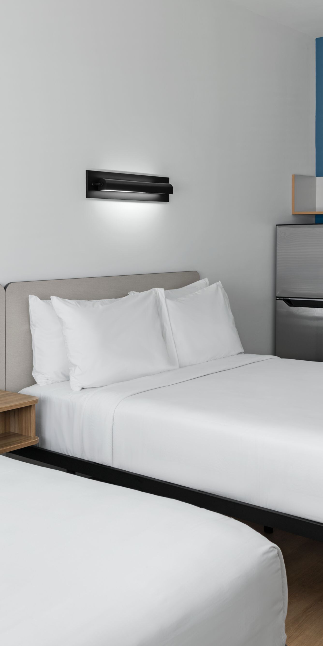 Kitchenette and two queen beds