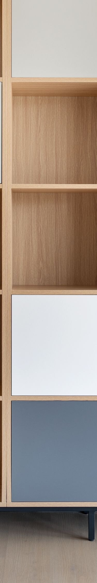Package delivery station with storage shelves