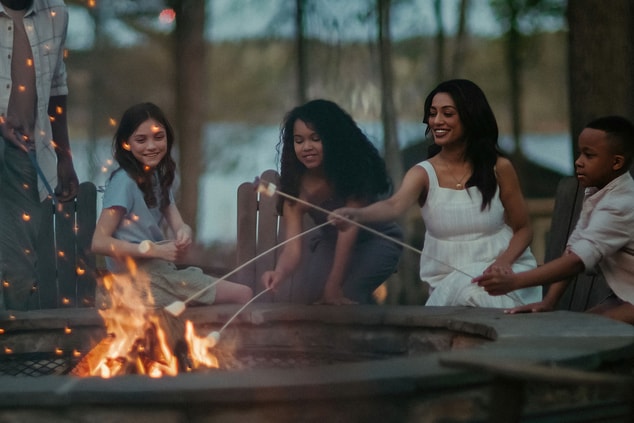 Friends Making S’mores 