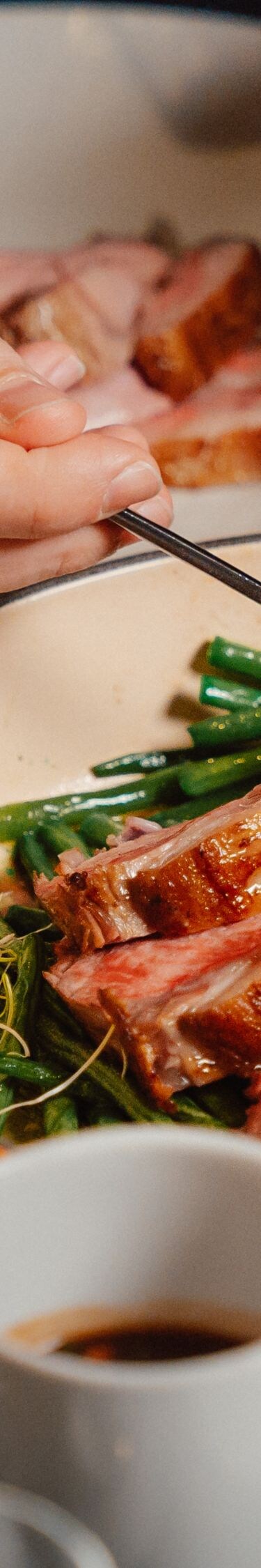 sharing style served dinner dishes