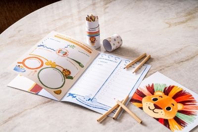 Ritz-Kids Activity Book and pencils