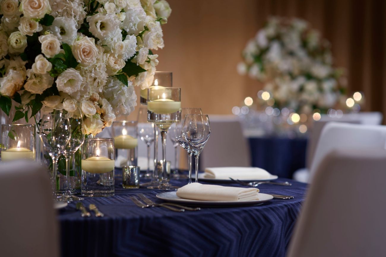 Table setup for wedding