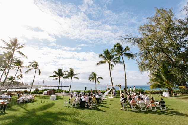 Beach House Lawn Wedding Reception
