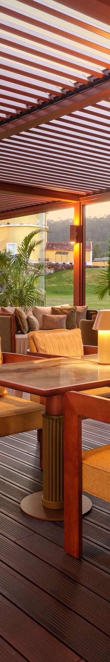 B Lounge – Terrassenaufbau für das Abendessen